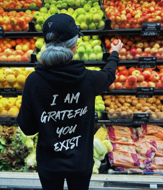 I  am grateful you exist - Unisex Organic Eco Hoodie